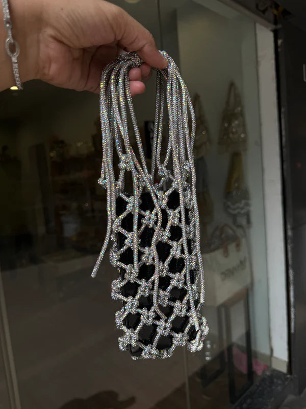 Rhinestones Cage Mobile Bag