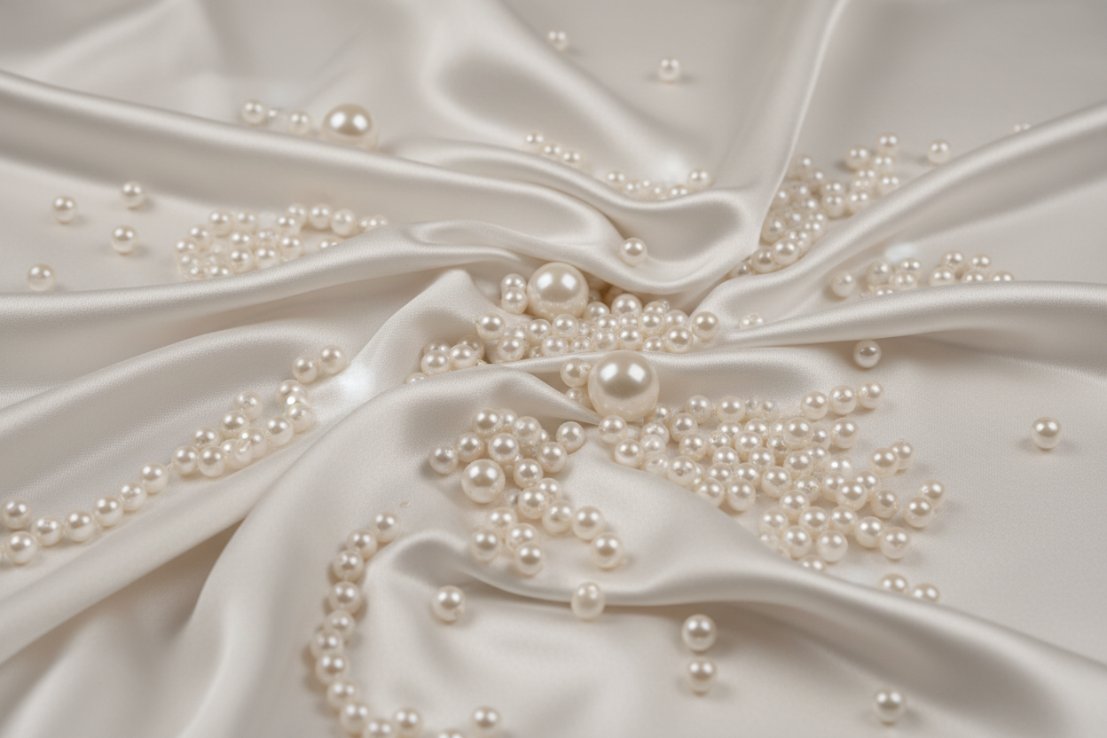 only white pearl free on luxury fabric so much quantity